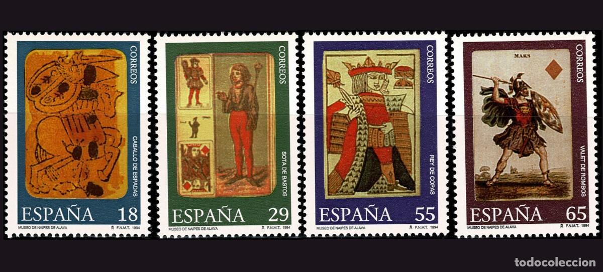 Sellos: 4v Espa&ntilde;a, 1994 | Naipes / Playing cards | Ed: 3317/20, Yv: 2908/11, Mi: 3174/7 MNH **