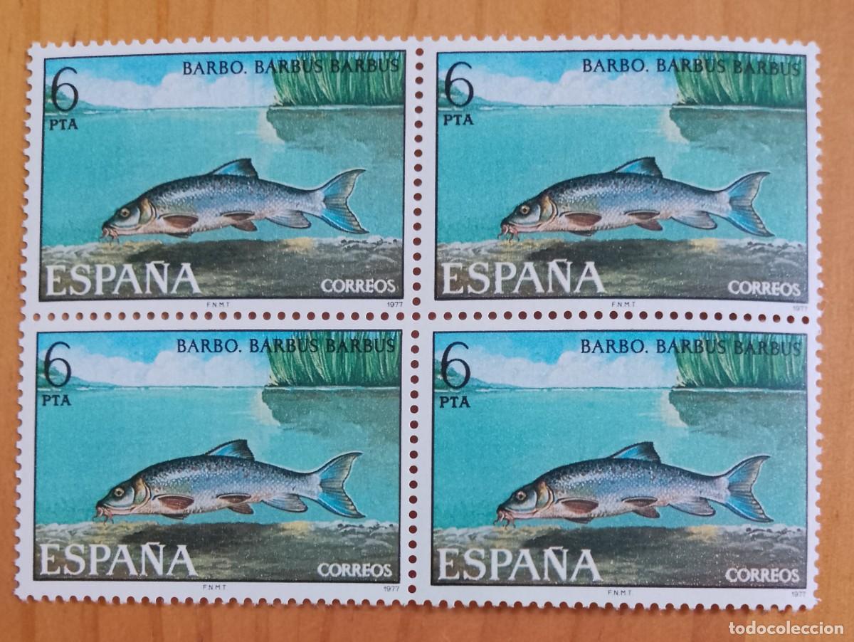 Sellos: ESPA&Ntilde;A - TIRA PERFECTA - V/F 6 PTA -A&Ntilde;O 1977, EDIFIL 2407 - BARBO. FAUNA HISP&Aacute;NICA.