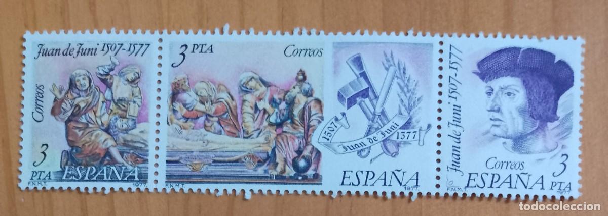 Sellos: ESPA&Ntilde;A - TIRA PERFECTA - V/F 3 PTA - A&Ntilde;O 1978, EDIFIL 2460, 1 Y - CENTENARIOS, JUAN DE JUNI 1977