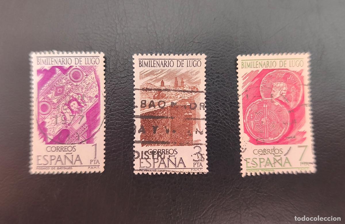 Sellos: Espa&ntilde;a 1976 Bimilenario de Lugo. Edifil 2356/2358 serie completa