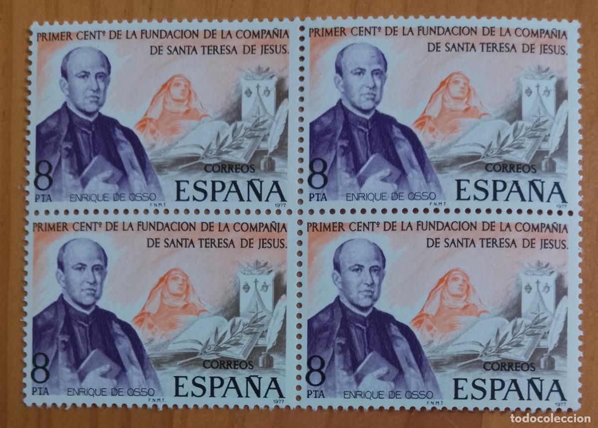 Sellos: ESPA&Ntilde;A - V/F 8 PTA - TIRA NUEVA - EDIFIL 2416, A&Ntilde;O 1977 - PRIMER CENT&ordm; FUNDACION COMP. SANTA TERESA