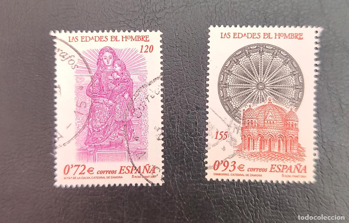 Sellos: Espa&ntilde;a 2001 Las edades del hombre Edifil 3809/3810 serie completa