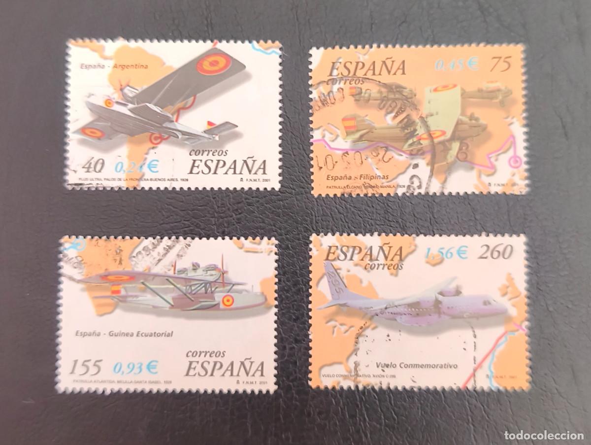 Sellos: Espa&ntilde;a 2001 Aviaci&oacute;n Edifil 3790A/3790D serie completa