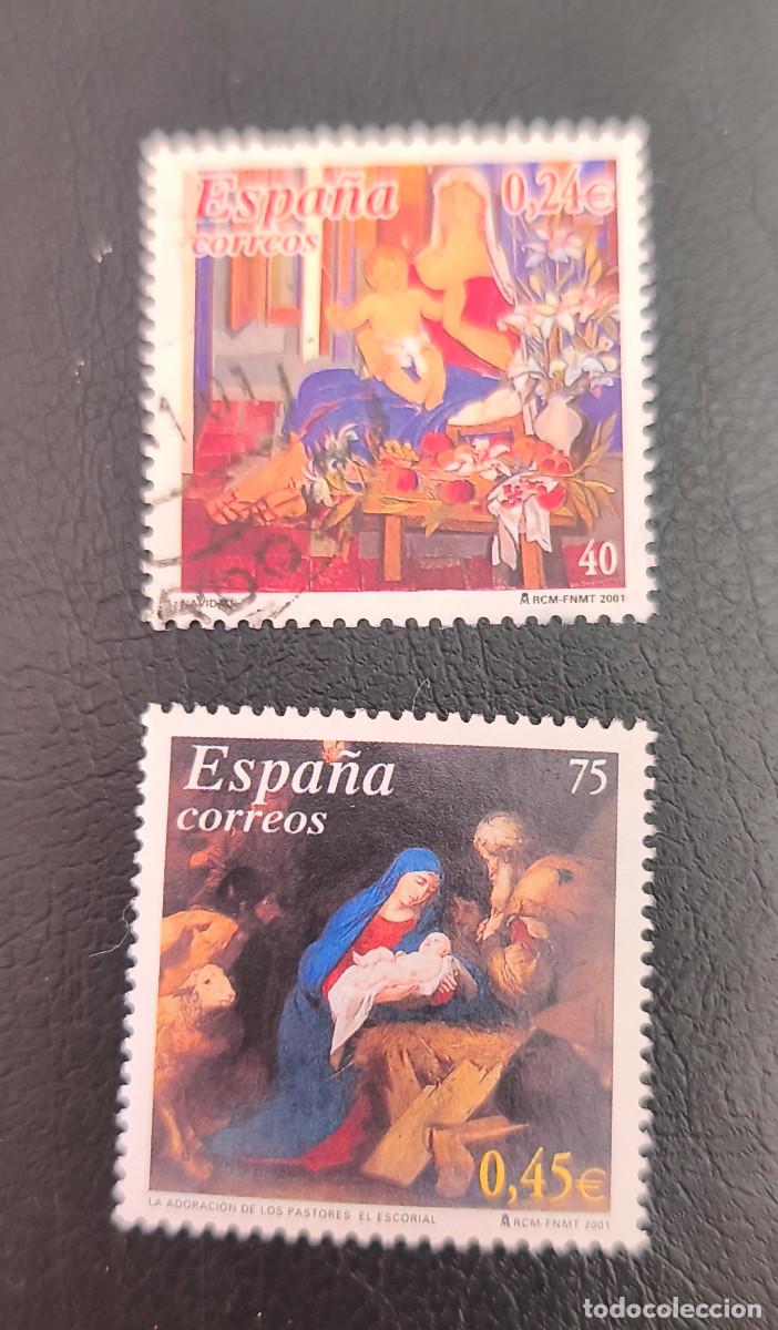 Sellos: Espa&ntilde;a 2001 Navidad Edifil 3835/3836 serie completa