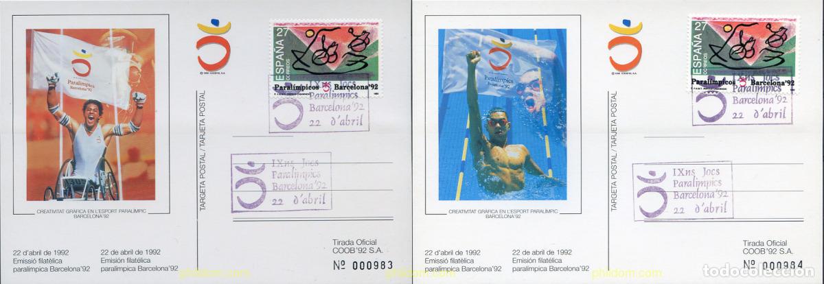 Stamps: 258017 MNH ESPA&Ntilde;A 1992 JUEGOS PARALIMPICOS DE BARCELONA 1992
