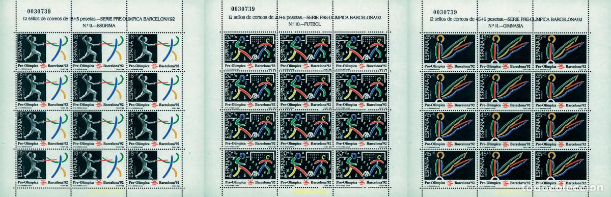 Stamps: 12262 MNH ESPA&Ntilde;A 1989 25 JUEGOS OLIMPICOS VERANO BARCELONA 1992