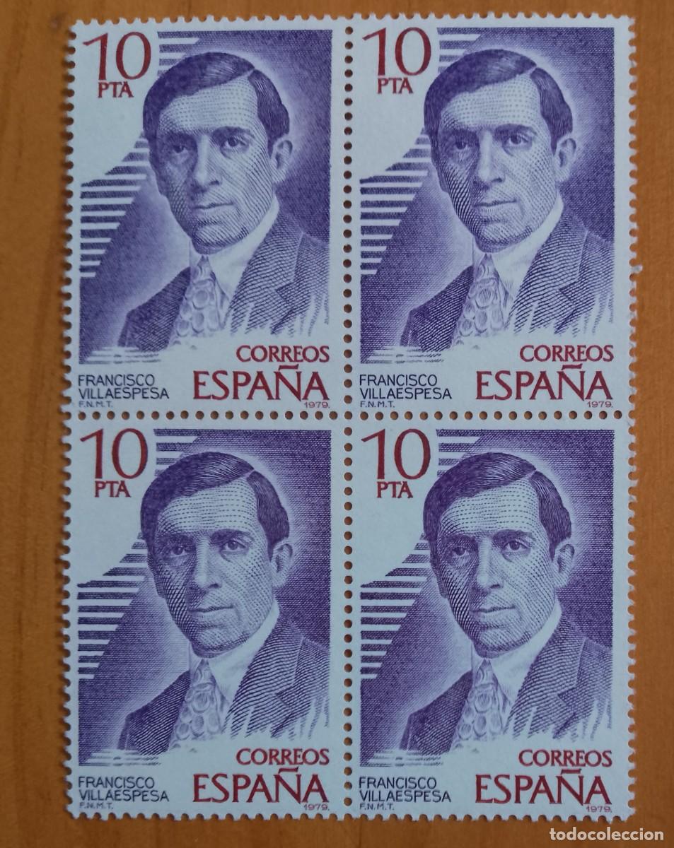 Sellos: ESPA&Ntilde;A - V/F 10 PTA - TIRA NUEVA - A&Ntilde;O 1979, EDIFIL 2514- FRANCISCO VILLAESPESA