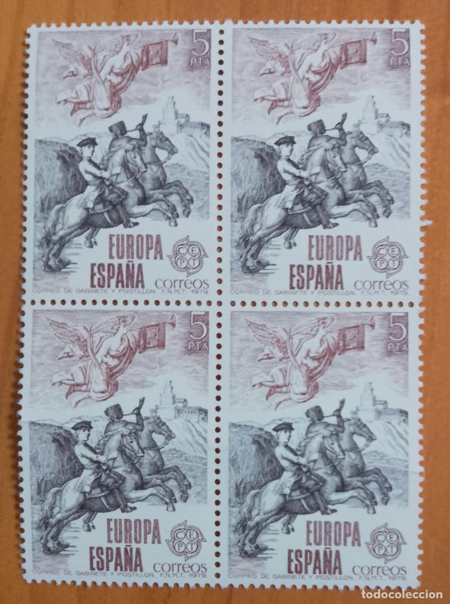 Sellos: ESPA&Ntilde;A - V/F 5 PTA - TIRA NUEVA - A&Ntilde;O 1979, EDIFIL 2520- EUROPA-CEPT, CORREO DE GABINETE Y POSTILLON