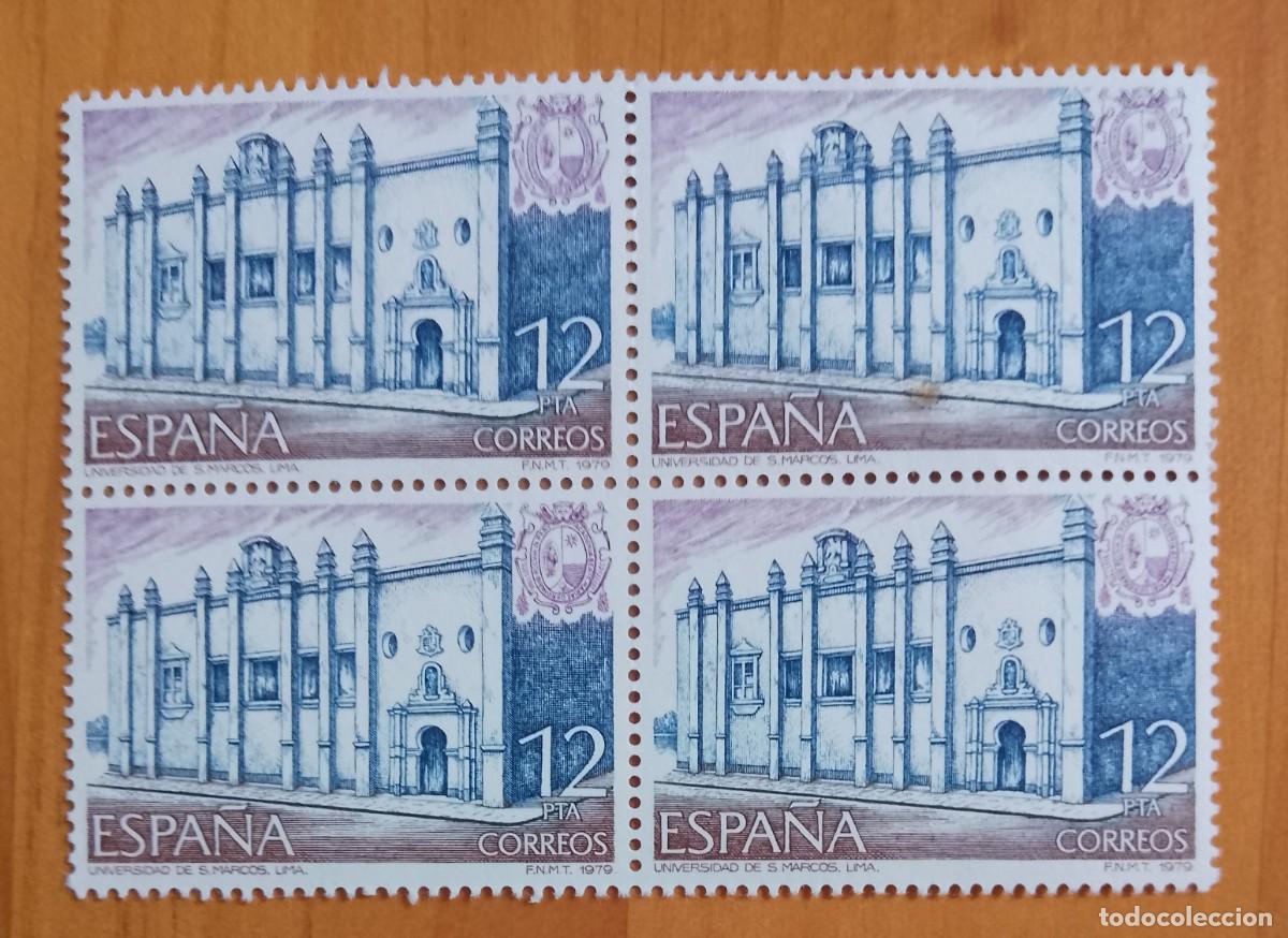 Francobolli: ESPA&Ntilde;A - V/F 12 PTA - TIRA NUEVA - A&Ntilde;O 1979, EDIFIL 2545 - UNIVERSIDAD S. MARCOS - LIMA