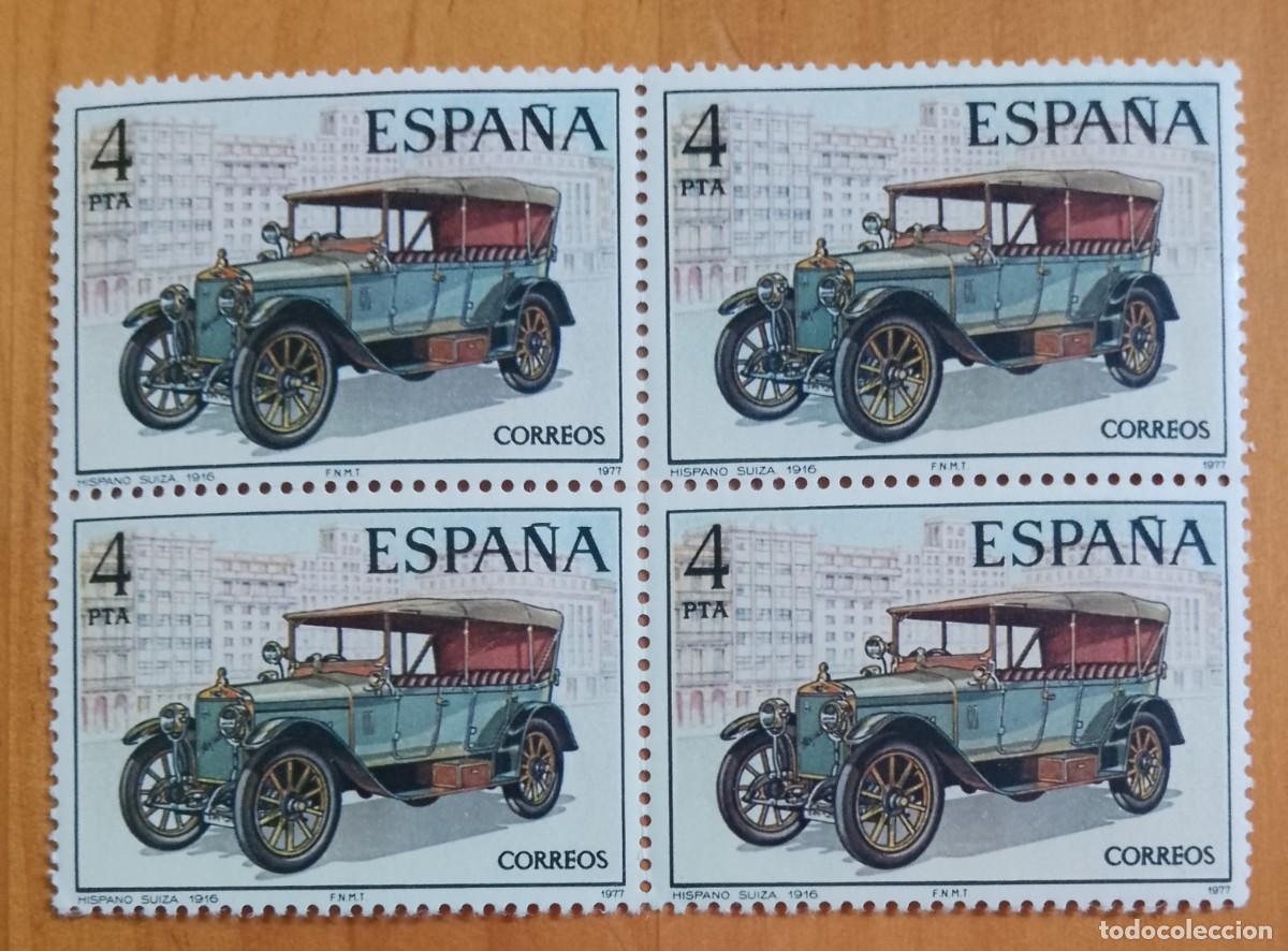 Sellos: ESPA&Ntilde;A - V/F 4 PTA - TIRA NUEVA - A&Ntilde;O 1977, EDIFIL 2410 - COCHE, AUTO, HISPANO SUIZA 1916