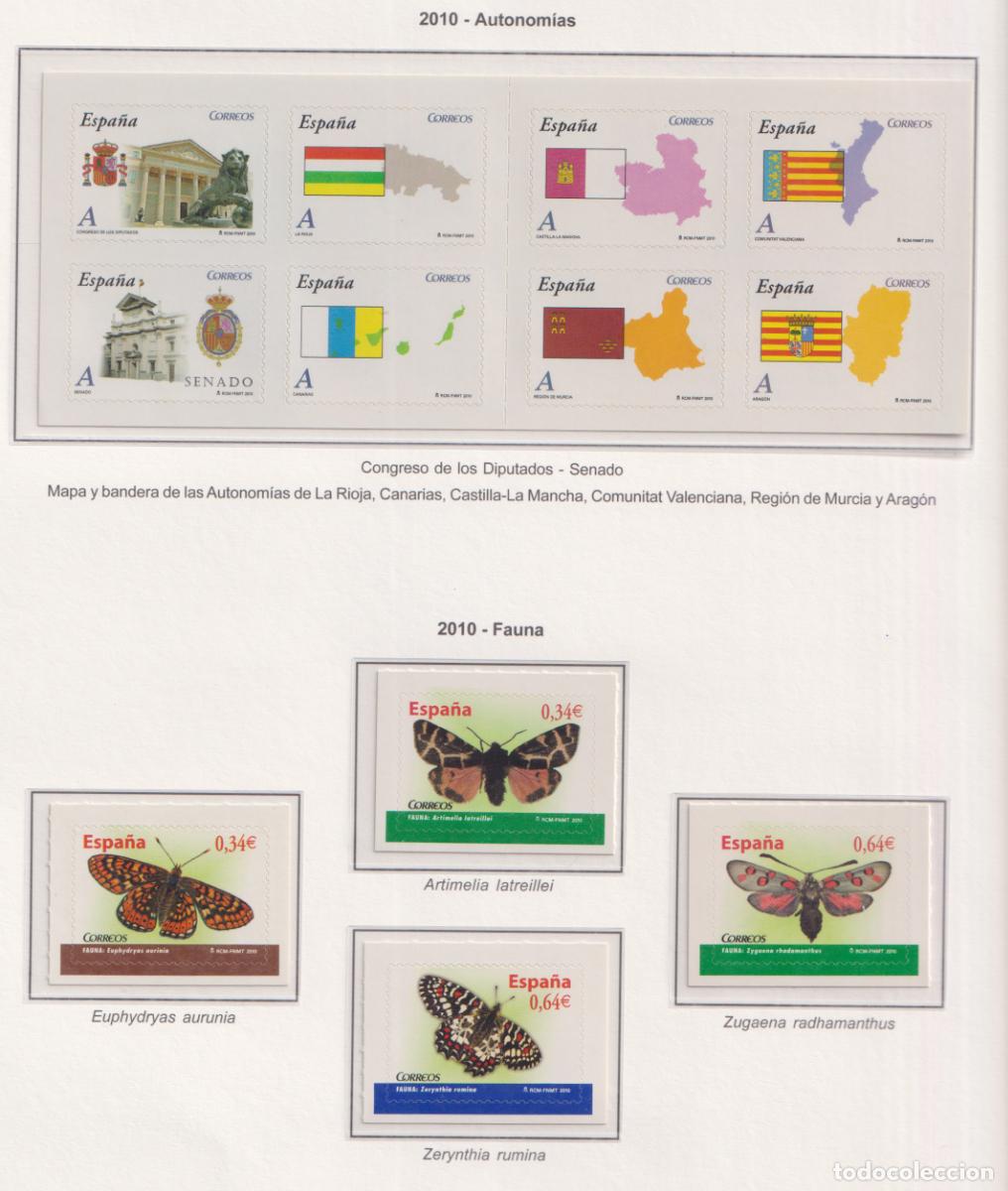 Sellos: ESPA&Ntilde;A A&Ntilde;O 2010 COLECCI&Oacute;N COMPLETA DE SELLOS Y HOJAS BLOQUE NUEVO