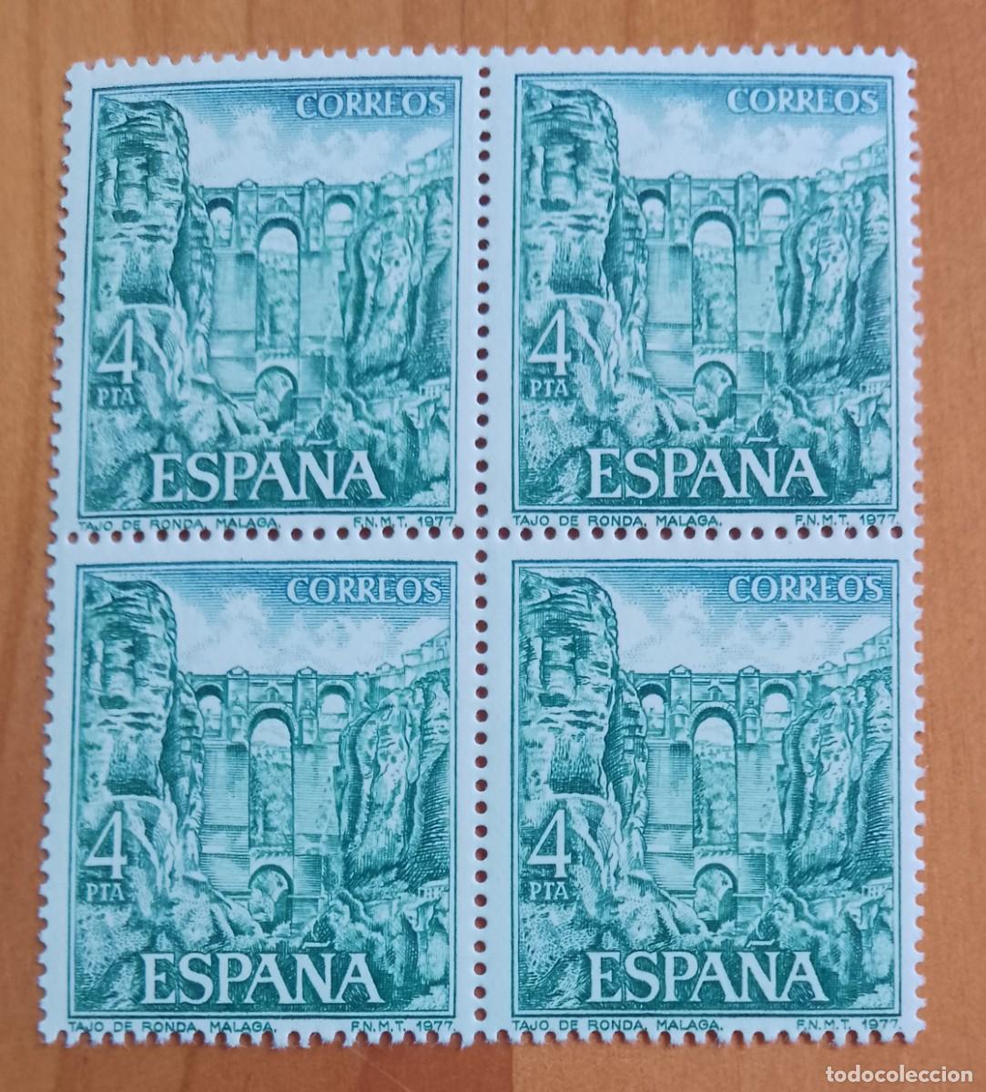 Briefmarken: ESPA&Ntilde;A - V/F 4 PTA - TIRA NUEVA - A&Ntilde;O 1977, EDIFIL 2420 - TAJO DE RONDA. M&Aacute;LAGA.