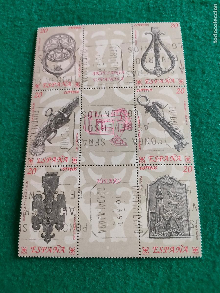 Sellos: EDIFIL 3061-66 HOJTA USADA