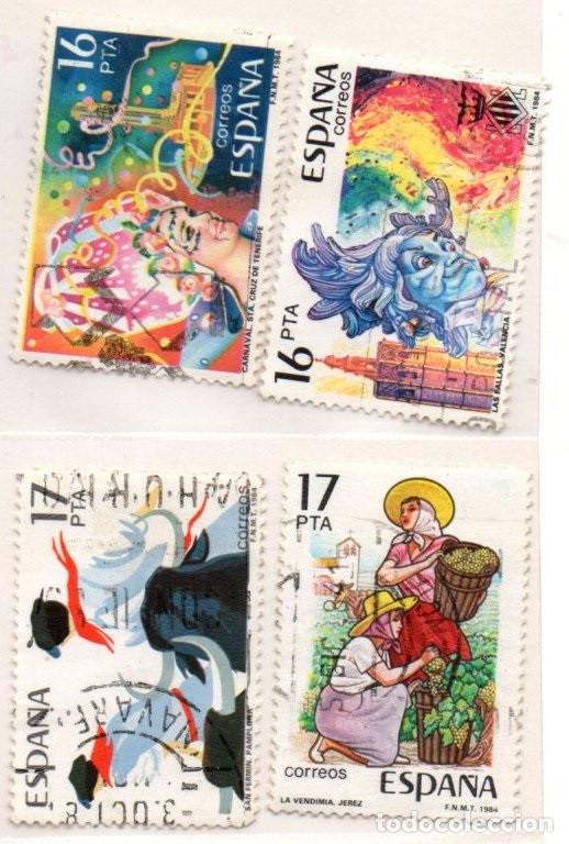 Timbres: SERIE SELLOS ESPA&Ntilde;A REY 1984 FIESTAS USADOS EDIFIL N&ordm; 2744-47 COMPLETA