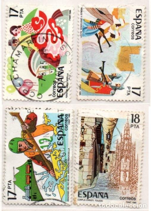Timbres: SERIE SELLOS ESPA&Ntilde;A REY 1985 FIESTAS USADOS EDIFIL N&ordm; 2783-86 COMPLETA