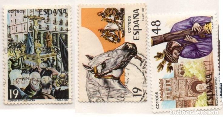 Selos: SERIE SELLOS ESPA&Ntilde;A REY 1987 FIESTAS USADOS EDIFIL N&ordm; 2897-99 COMPLETA