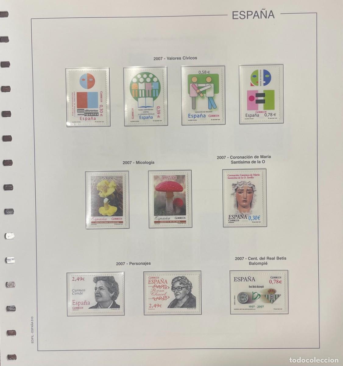 Sellos: ESPA&Ntilde;A. A&Ntilde;O 2007. COLECCION COMPLETA DE SELLOS, HOJAS BLOQUES NUEVA
