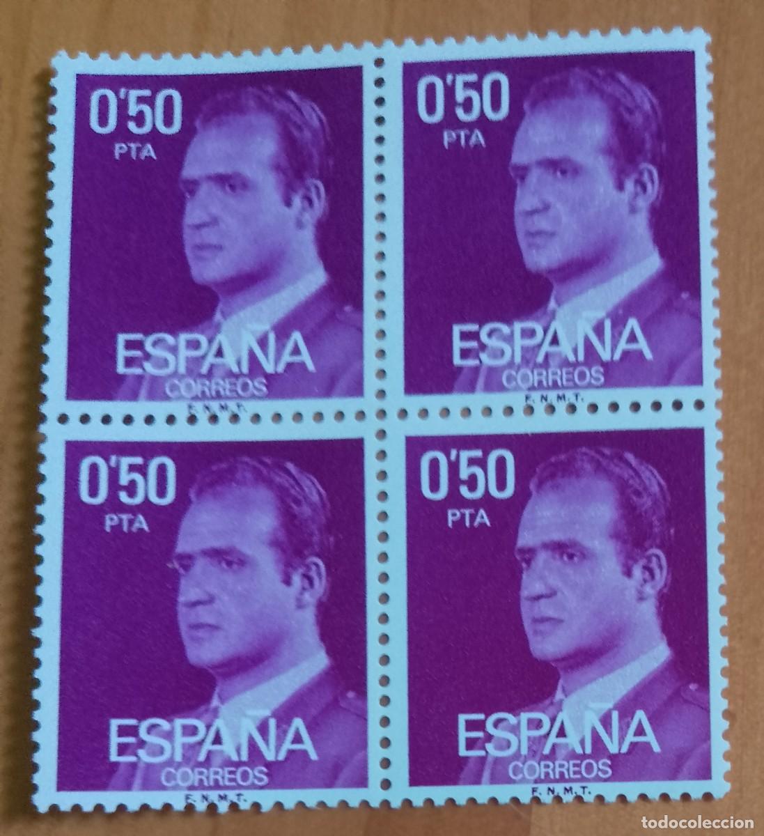 Sellos: ESPA&Ntilde;A - V/F 0,50 PTA - TIRA NUEVA - A&Ntilde;O 1977, EDIFIL 2389 - MONARQU&Iacute;A, REY JUAN CARLOS I