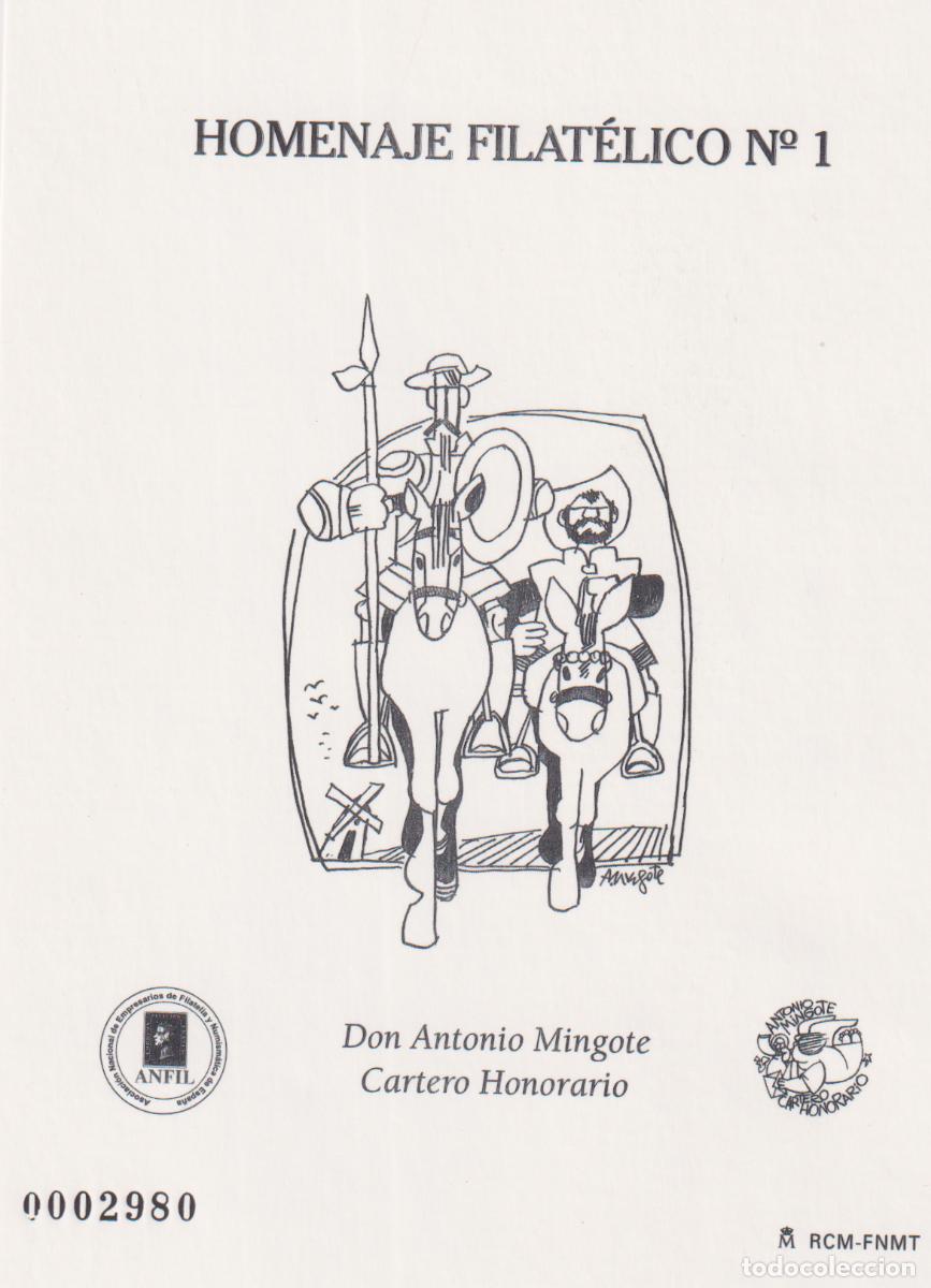 Sellos: ESPA&Ntilde;A EDIFIL 1* HOMENAJE FILATELICO &rdquo; DON ANTONIO MINGOTE , CARTERO HONORARIO &rdquo;