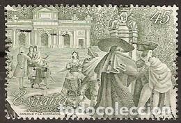 Sellos: ESPA&Ntilde;A 1988 - CARLOS III Y LA ILUSTRACION - EDIFIL 2984 USADO Y PROCEDENTE DE HOJITA BLOQUE