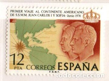 Francobolli: SELLO DE ESPA&Ntilde;A REY 1976 PRIMER VIAJE NUEVO EDIFIL N&ordm; 2333