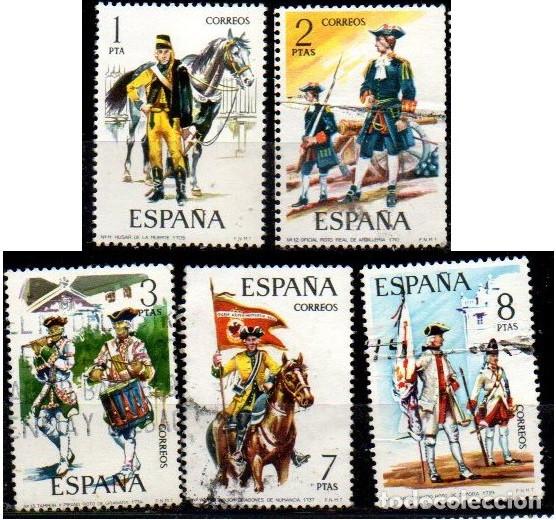 Sellos: SERIE SELLOS ESPA&Ntilde;A A&Ntilde;O 1974 UNIFORMES USADOS EDIFIL N&ordm; 2197-01 COMPLETA