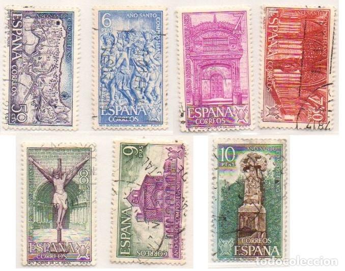 Briefmarken: SERIE SELLOS ESPA&Ntilde;A A&Ntilde;O 1971 A&Ntilde;O COMPOSTELANO USADOS 2047-53 COMPLETA