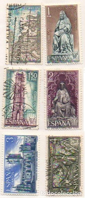 Briefmarken: SERIE SELLOS ESPA&Ntilde;A A&Ntilde;O 1971 A&Ntilde;O SANTO USADOS EDIFIL N&ordm; 2008-13COMPLETA