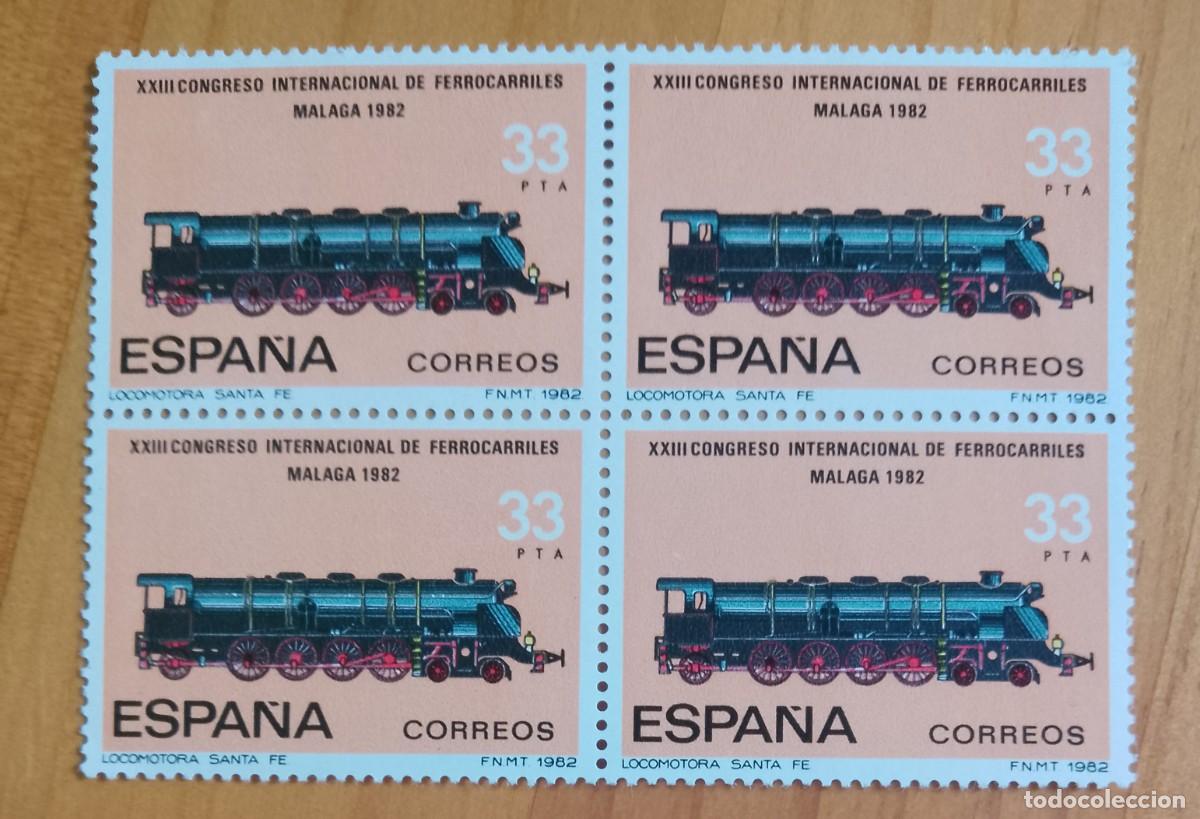 Francobolli: ESPA&Ntilde;A - V/F 33 PTA - TIRA NUEVA -A&Ntilde;O 1982, EDIFIL 2672 - XXIII CONGRESO INTERNACIONAL FERROCARRILES