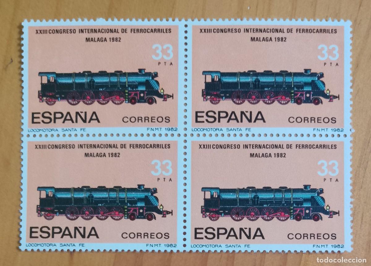 Francobolli: ESPA&Ntilde;A - V/F 33 PTA - TIRA NUEVA -A&Ntilde;O 1982, EDIFIL 2672 - XXIII CONGRESO INTERNACIONAL FERROCARRILES