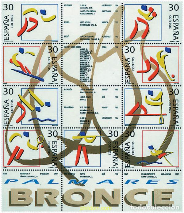 Sellos: 6727 MNH ESPA&Ntilde;A 1996 25 JUEGOS OLIMPICOS VERANO BARCELONA 1992 - OLIMPICOS DE BRONCE