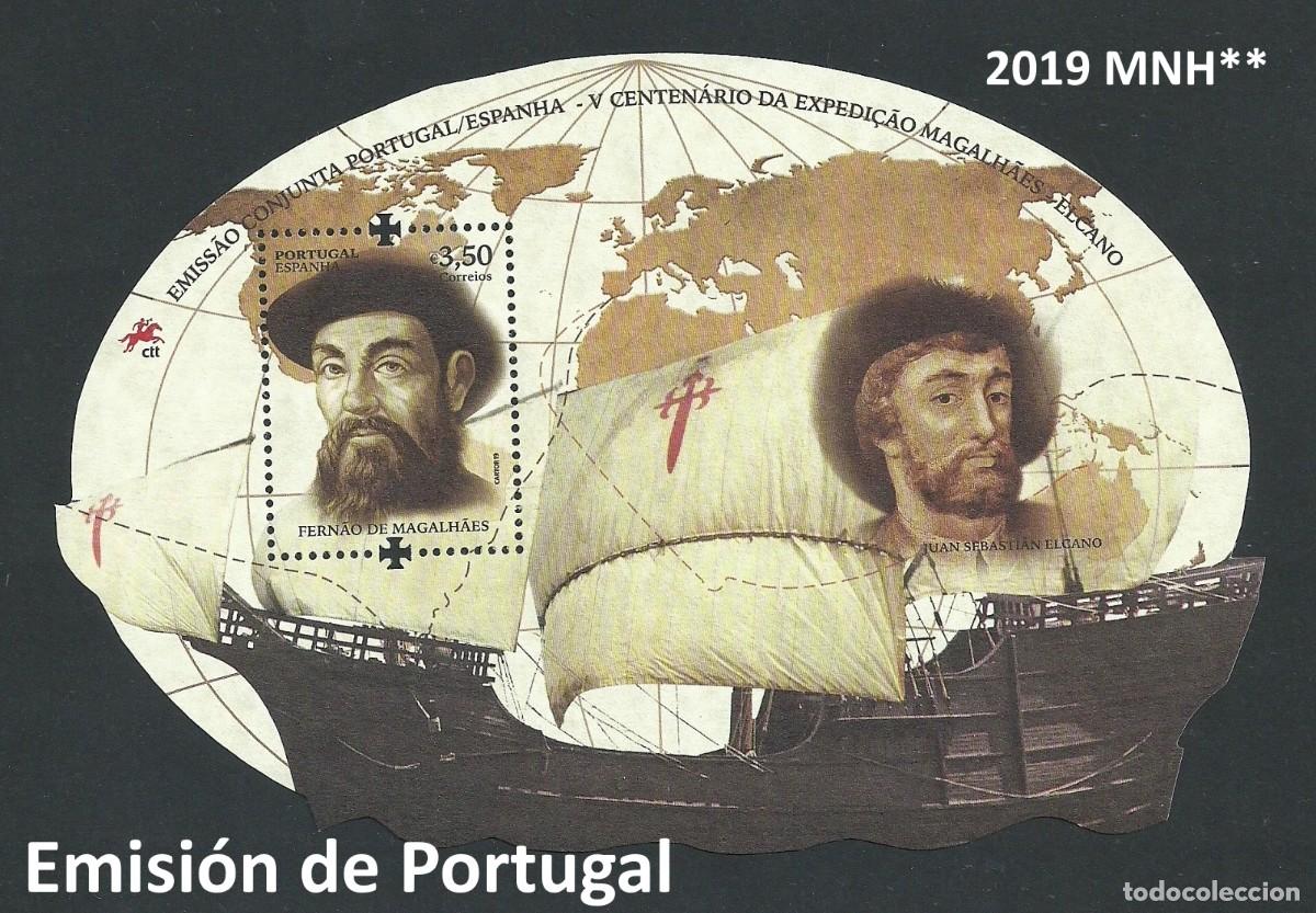 Sellos: Portugal 2019 MNH** - 500 a&ntilde;os Magallanes / Expedici&oacute;n El Cano, sellos emisi&oacute;n conjunta con Espa&ntilde;a.
