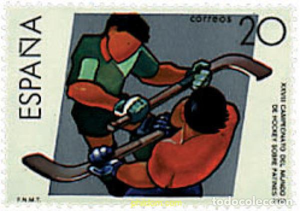 Timbres: 85790 MNH ESPA&Ntilde;A 1988 28 CAMPEONATOS DEL MUNDO DE HOCKEY SOBRE HIELO EN LA CORU&Ntilde;A