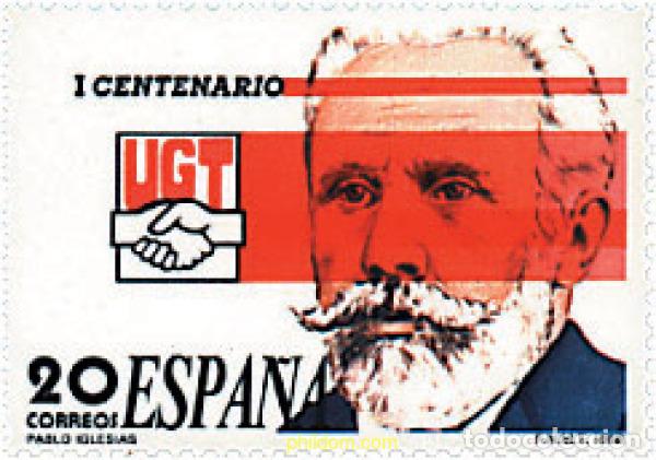 Sellos: 85786 MNH ESPA&Ntilde;A 1988 CENTENARIO DE LA UGT