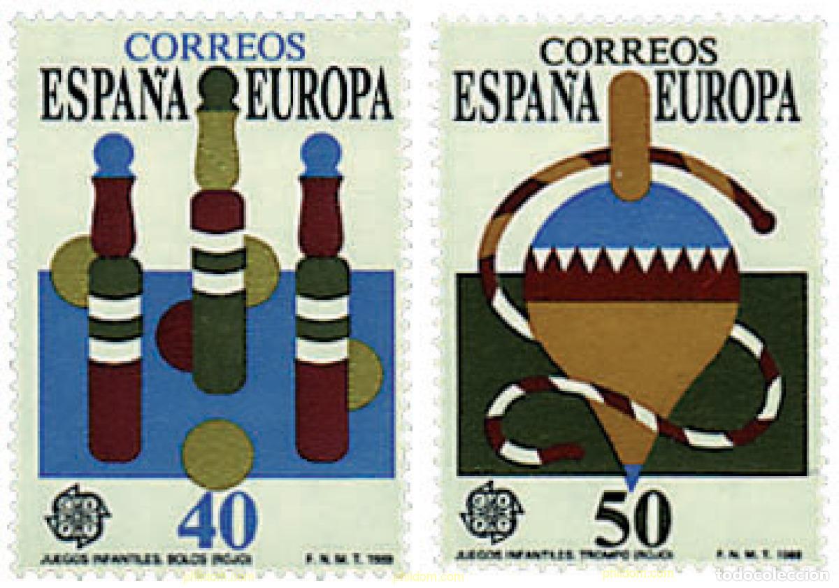 Sellos: 85416 MNH ESPA&Ntilde;A 1989 EUROPA CEPT. JUEGOS INFANTILES