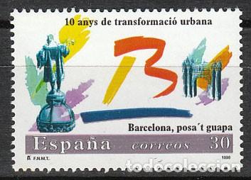 Sellos: EDIFIL 3411, BARCELONA PONTE GUAPA, NUEVO **