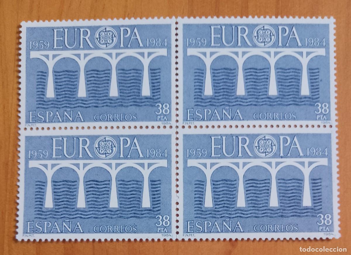 Sellos: ESPA&Ntilde;A - V/F 38 PTA - TIRA NUEVA - A&Ntilde;O 1984, EDIFIL 2757 - EUROPA CEPT