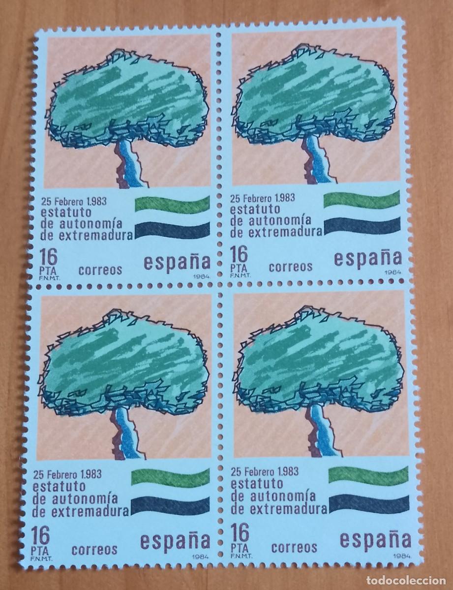 Sellos: ESPA&Ntilde;A - V/F 16 PTA - TIRA NUEVA - A&Ntilde;O 1984, EDIFIL 2735 - ESTATUTO DE AUTONOMIA DE EXTREMADURA
