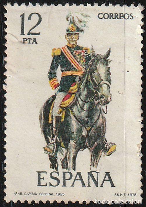 Briefmarken: Espa&ntilde;a 1978 Edifil 2455 Sello &ordm; Uniformes Militares Capitan general a caballo 1925 Michel 2347