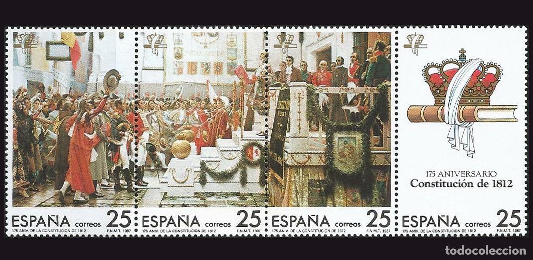 Sellos: 4v Espa&ntilde;a, 1987 | Constituci&oacute;n de C&aacute;diz, 1812 | Ed: 2887/90, Yv: 2502/5, Mi: 2767/70 MNH **