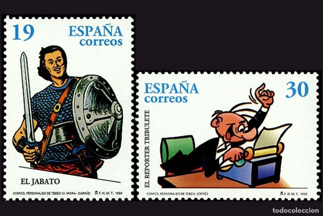 Sellos: 2v Espa&ntilde;a, 1996 | C&oacute;mics / Personajes (II) | Ed: 3435/6, Yv: 3016/7, Mi: 3282/3 MNH **