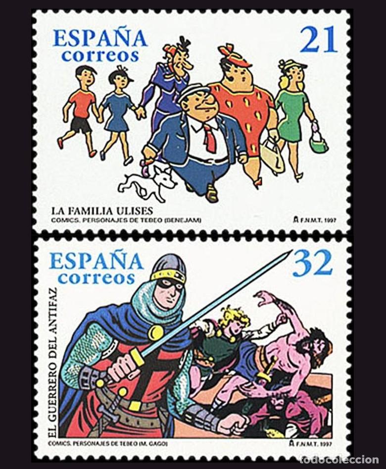 Sellos: 2v Espa&ntilde;a, 1997 | C&oacute;mics / Personajes (III) | Ed: 3486/7, Yv: 3063/4, Mi: 3329/30 MNH **