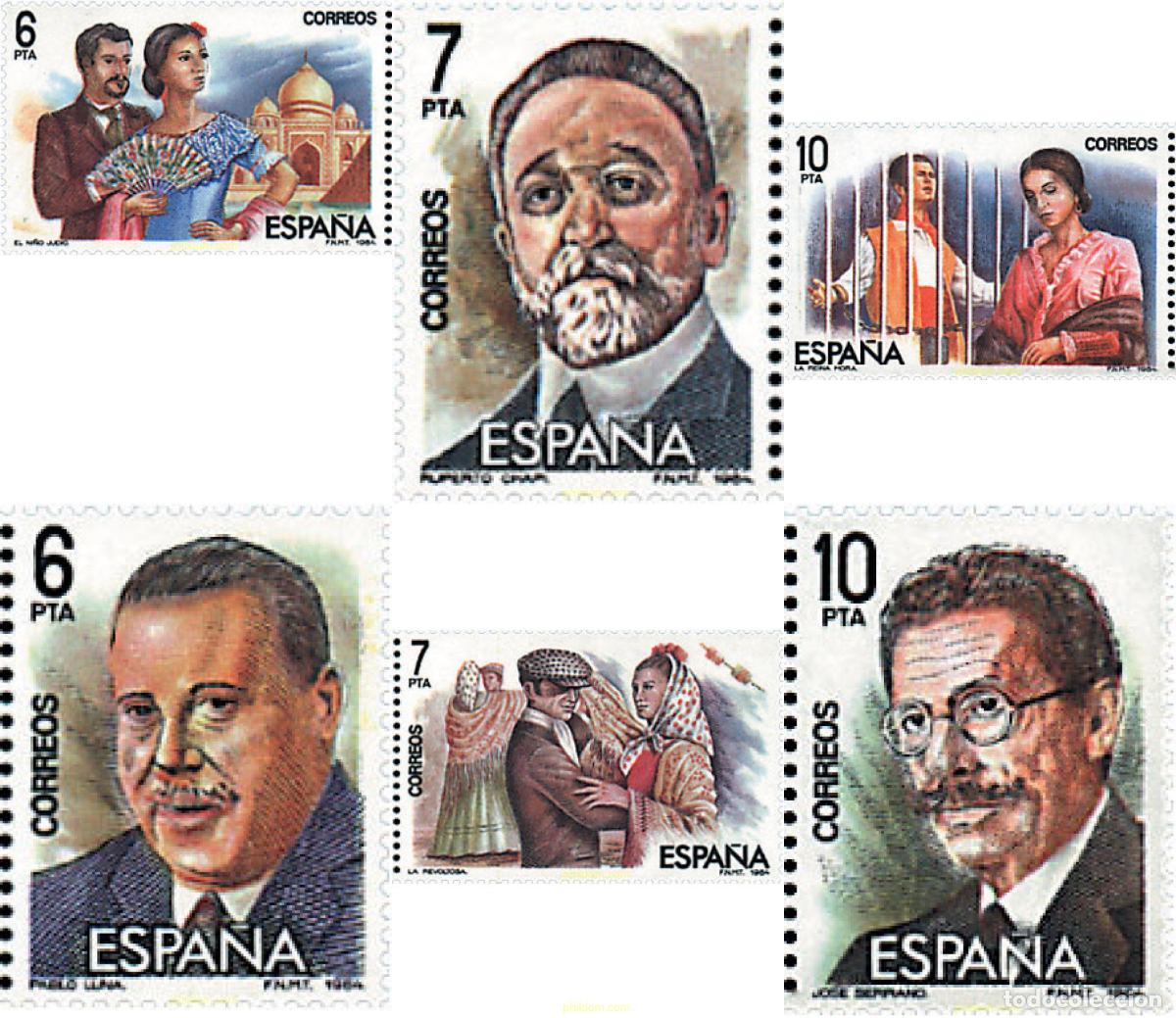 Sellos: 85735 MNH ESPA&Ntilde;A 1984 MAESTROS DE LA ZARZUELA