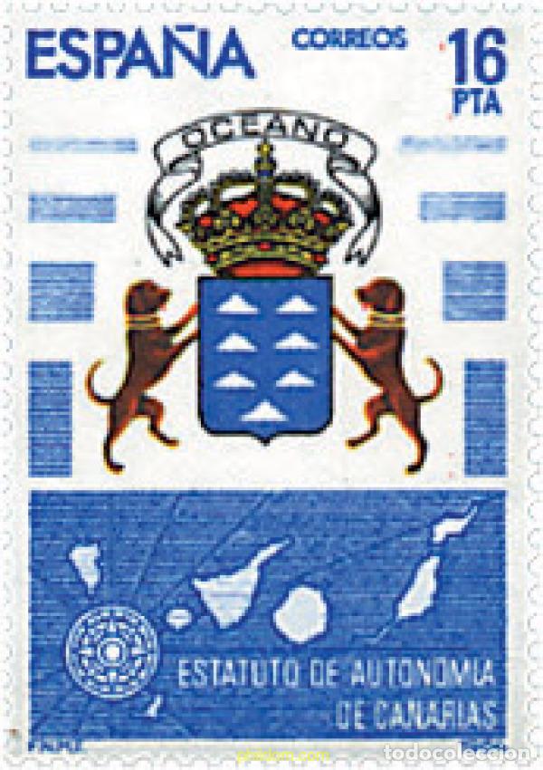 Selos: 258365 MNH ESPA&Ntilde;A 1984 ESTATUTOS DE AUTONOMIA-CANARIAS