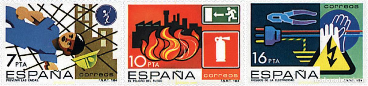 Francobolli: 85119 MNH ESPA&Ntilde;A 1984 PREVENCION DE ACCIDENTES LABORALES