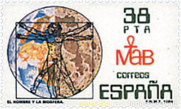 Francobolli: 85122 MNH ESPA&Ntilde;A 1984 EL HOMBRE Y LA BIOESFERA