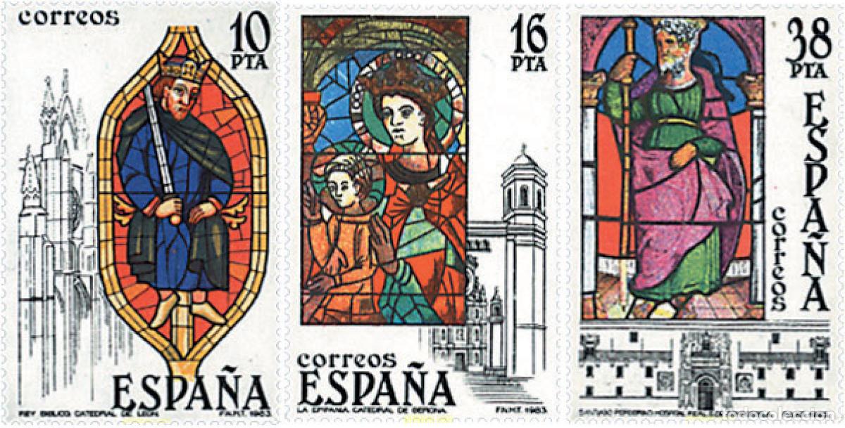 Francobolli: 85114 MNH ESPA&Ntilde;A 1983 VIDRIERAS ARTISTICAS