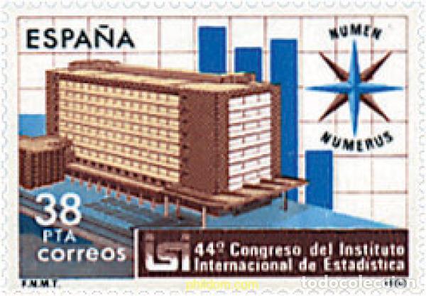 Francobolli: 85112 MNH ESPA&Ntilde;A 1983 44 CONGRESO INTERNACIONAL DE ESTADISTICA