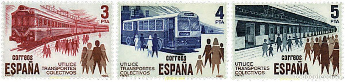 Sellos: 116482 MNH ESPA&Ntilde;A 1980 TRANSPORTES COLECTIVOS
