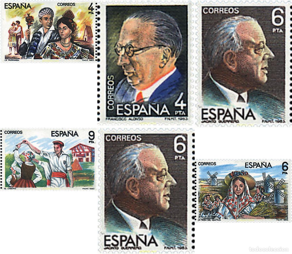 Sellos: 85107 MNH ESPA&Ntilde;A 1983 MAESTROS DE LA ZARZUELA